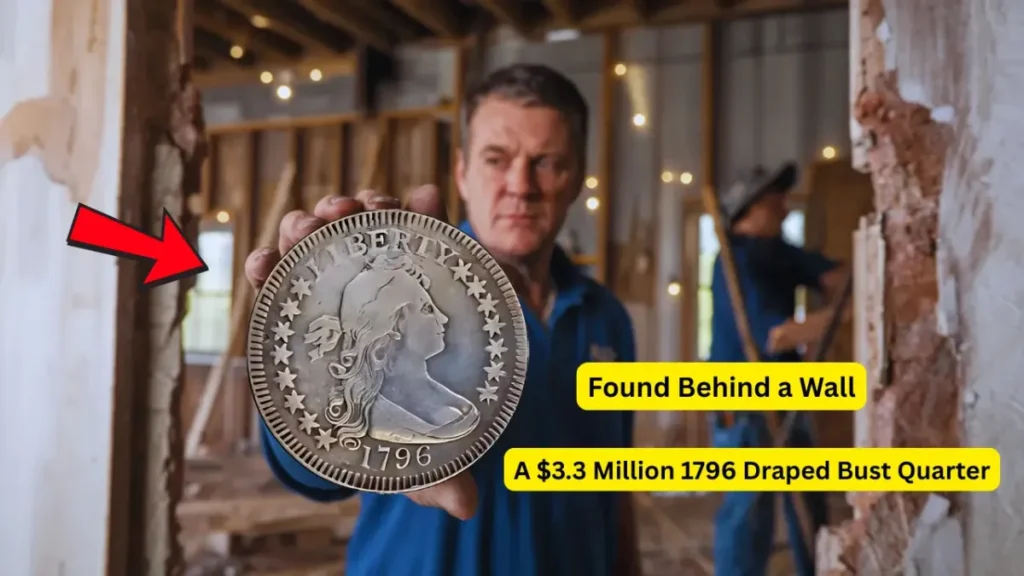 Lost For Decades: A Stunning $3.3 Million 1796 Draped Bust Quarter Found Hidden Behind Wall